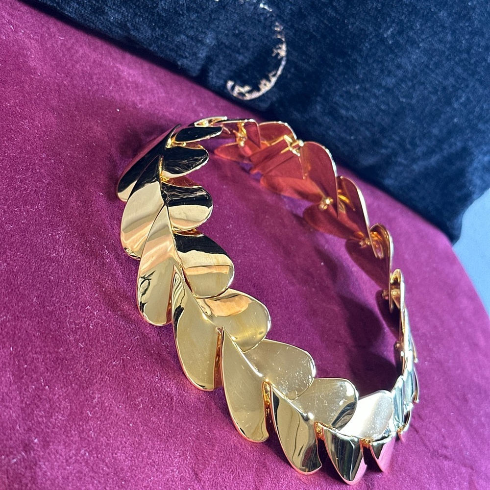 Alaia Heart Choker in Or gold heart necklace leaf - Picture 5 of 12